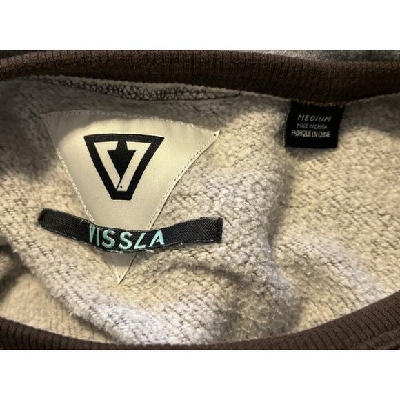 Vissla Hoodie Mens Medium Sweater Sweatshirt Pullover Brown Tan Surfer Organic - Picture 6 of 6